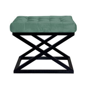 Siyah Çapraz Ayaklı Çağla Yeşili Puf