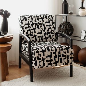 LUMA Ahşap Berjer | Desenli