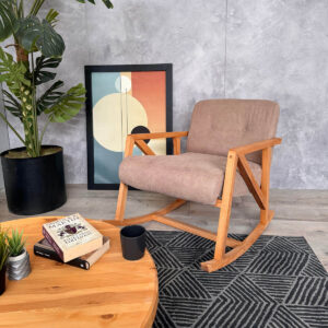 Nini Sallanan Ahşap Berjer | Açık Kahve