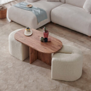 KLON Fonksiyonel Sehpa ve Puf Takımı